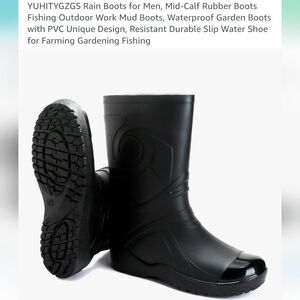 Black Waterproof Garden Boots